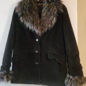 Suede Faux Fur Jacket